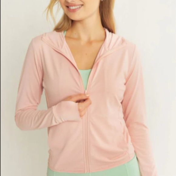 Athletic Hooded Jacket - Hooded Jacket - Athletic Jacket - Zip Front Jacket - Picture 2 of 4